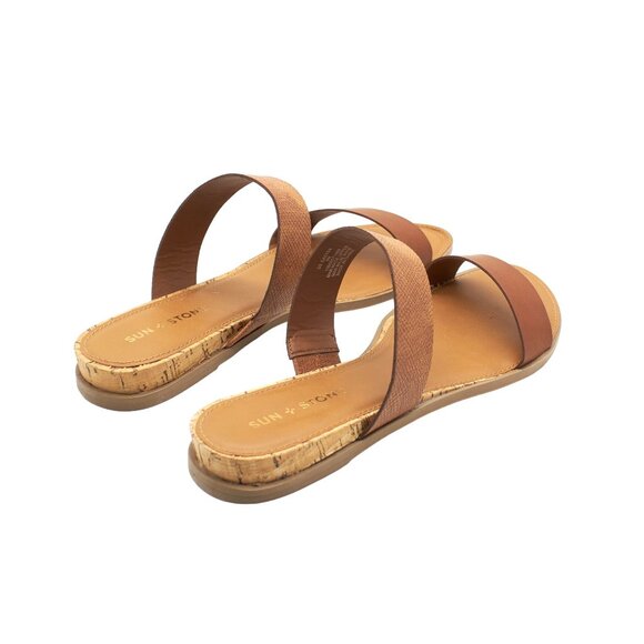 Sun + Stone Women Strappy Ankle-Strap Round Toe Block Heel Zip-up Dress Sandals - Picture 6 of 8